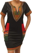 NWOT Women's Bodycon Dashiki African Dress Bohemian Club Dress S