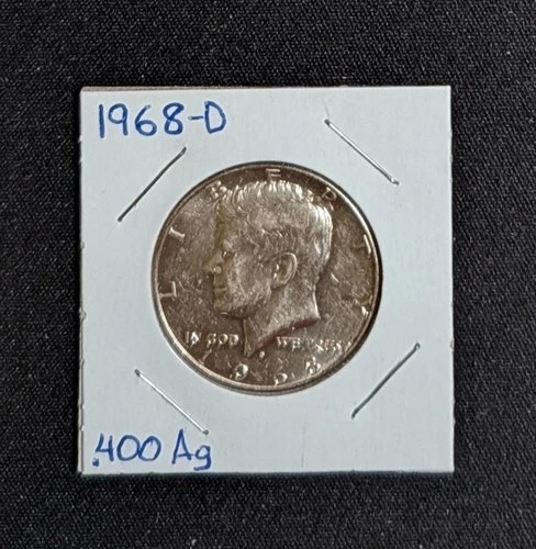 1968-D Kennedy 40% Silver Half Dollar BU/Uncirculated Lot #26K33