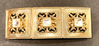 1928 Jewelry 80’s Goldtone with Square Stones Hair Clasp Clip Barrette France — photo 1