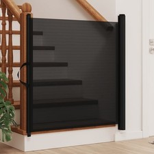 Retractable Pet Gate Black 40.4"x49.2