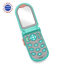 Infantino Flip and Peek Fun Phone Bilingual English Spanish Phrases Sounds Ages