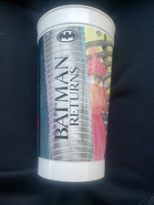 1992 McDonald s Coke Batman Returns Bruce Wayne Selina Kyle Promotional Cup