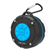 ASIYUN Shower Speaker, IPX7 Waterproof Bluetooth Loud HD S15, Blue