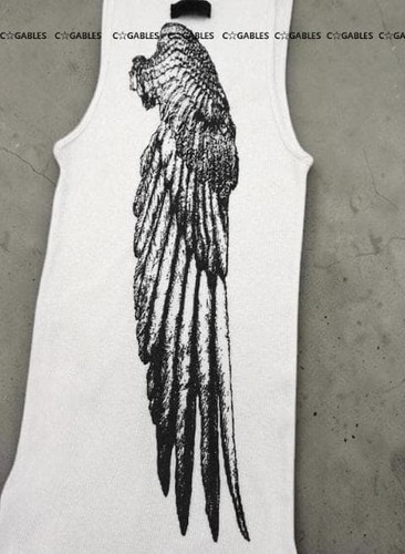 IF SIX WAS NINE Wing Tank Rib Tank Top White Made in Japan Size 0