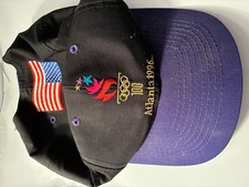 Vintage 90  s Atlanta 1996 Olympics Team USA Black Snapback Hat
