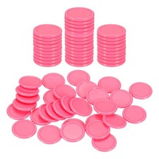 50Pcs 0.8" Poker Chips, Bingo Chips Learning Counters, Pink