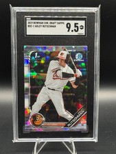 2019 Bowman Draft Chrome Sapphire 1st Adley Rutschman RC Rookie SGC 9.5 #BDC-1