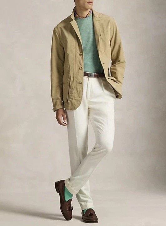 Polo Ralph Lauren The Pearson Versatile Shell twill Jacket Khaki Size S RRP £550 image 3