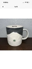 2012 Seattle WA Starbucks City Skyline Black White 3D Relief Mug Cup