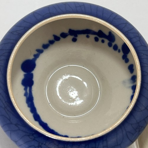 Vtg Andrew MacCorkindale Studio Art Pottery Jar -Blue Crackle - Signed - Picture 5 of 9