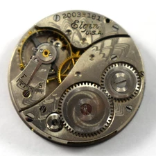 Vintage Elgin Grade 428 6/0s 15J Hunting Pocket Watch Movement lot.ra