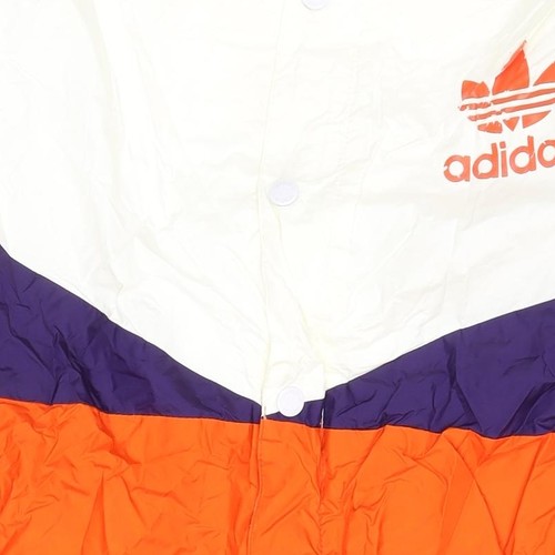 Chaqueta deportiva Adidas para hombre naranja blanca púrpura L vintage de nailon - Imagen 12 de 12