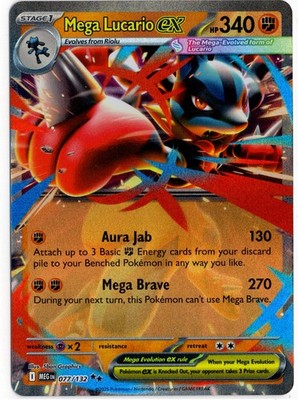 Pokemon - Mega Evolution - Mega Lucario ex 077/132 NM