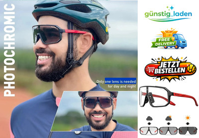 Fahrradbrille Photochromatisch Sport Sonnenbrille Radfahren Outdoor Unisex
