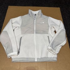 The North Face Unisex Kids Grey Full-Zip Fleece Jacket Size Small 7/8 PREOWNED