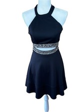 Honey and Rosie halter mini dress, Small, LBD, bodycon, cutout, party, formal