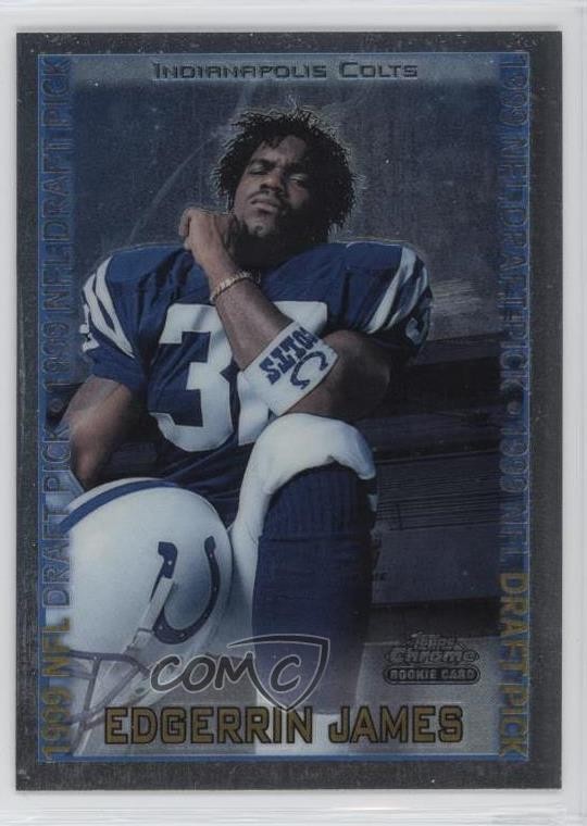1999 Topps Chrome 1999 NFL Draft Pick Edgerrin James #145 Rookie RC HOF j0t