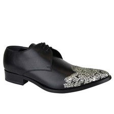 Alexander McQueen Men's Oxfords Black Leather Dress Shoes (41 EU / 7.5 US)