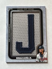 2025 Topps Ronald Acuna Jr. Own The Name Relic Letter Patch 1/1 “J” OTN-RAJ