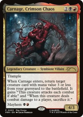 MTG Carnage, Crimson Chaos - Foil - Play Promo, NM-Mint, English Promo: Unique &