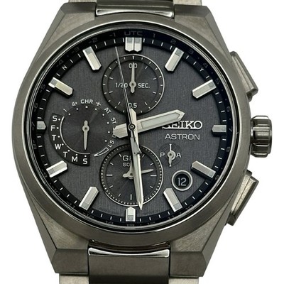 Seiko Astron Nexter SBXC163 Schwarz Titan Chronograph Herrenuhr Neu in Box JP