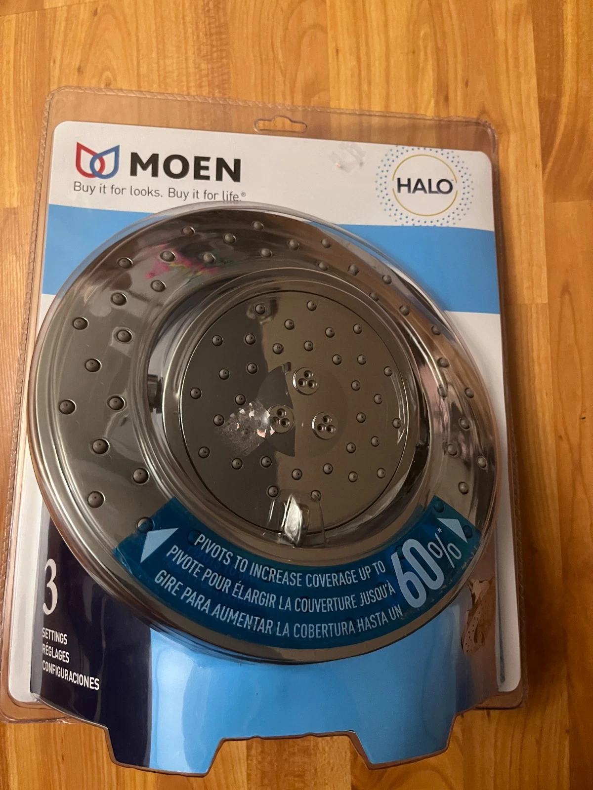 New MOEN HALO 9" RAIN SHOWER Chrome Finish Shower Head NIB