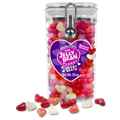 Heart Beats Jelly Beans, Easter Candy Hearts Jar   Heart Shaped in 5 Fruity N...