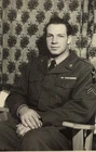 📸Vintage WWII Army Sergeant Portrait Seated Uniform Military Man Photo Snapshot