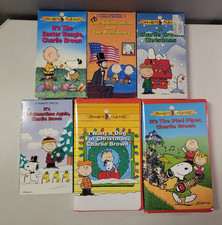 Peanuts Charlie Brown Holiday VHS Lot of 6 Christmas, Easter, Presidency, Etc
