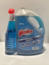 Windex Original Genuine Glass Cleaner (128 Fl oz. refill + 32 Bottle Spray)