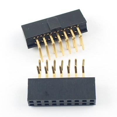 2Pcs 2.54mm Pitch 2x7 Pin 14 Pin Right Angle Female Header Strip Polarizing Key