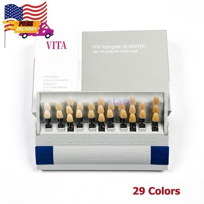 VITA Toothguide 3D Master with VITA Bleached Dental 29 Colors Shade Guide USA