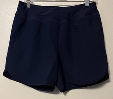 Lands' End Women's 6 Navy Blue Swim Water Shorts Pull On Unlined Beach Vacation