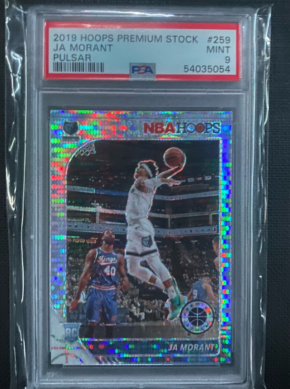 2019-20 Hoops Premium Stock Ja Morant Pulsar Prizm Rookie RC #259 PSA 9
