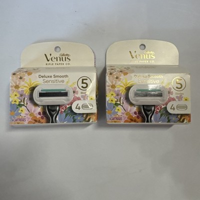 Gillette Venus Deluxe Smooth Sensitive Razor Refills Lot of 2 4 Pack Cartridges