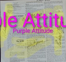 The Robe 1953 Master Set - Richard Burton Jean Simmons Victor Mature COA