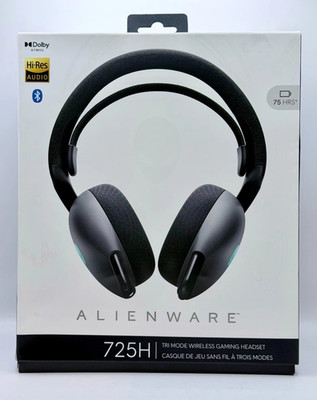 ALIENWARE 725H Tri-Mode Wireless Gaming Headphones, Black - NEW Sealed