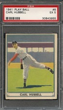 1941 Play Ball #6 Carl Hubbell PSA 5 HOF New York Giants 3955