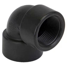 90 Degree Elbow, Polypropylene, 1-1/4", Schedule 80, 300 Psi Max Pressure,