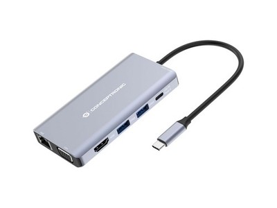Conceptronic DONN20G 10-In-1 Usb 3.2 Gen 1 Docking  Station, Hdmi, Vga, Usb- ~E~