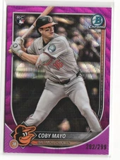 2025 Bowman Chrome - Coby Mayo #37 Chrome Fuchsia Wave Refractor /299 (RC)