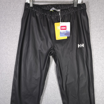 Helly Hansen Moss Jr Youth Black Welded Seam Lightweight Rain Pants 30-34x29