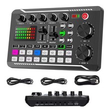 SINWE Live Sound Card Audio Mixer,Podcast Production Studio Equipment