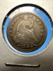 1854 Seated Liberty Silver Half Dime Toned with Arrows Silver Rare USA Coin *649
