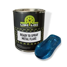 LiME LiNE Sky Blue Metal Flake Automotive Basecoat- No Reducer Needed, Ready ...