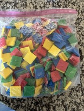 Square Color Tiles Math Manipulative for Kids Set of 400 - 4 Colors- LR2850