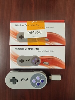 2 Pack - 2.4g GHz Wireless Controllers for SNES Classic Edition New In Box