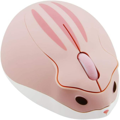 2.4Ghz Wireless Mouse Cute Hamster Shape Less Noice Portable Mobile Optical 1200