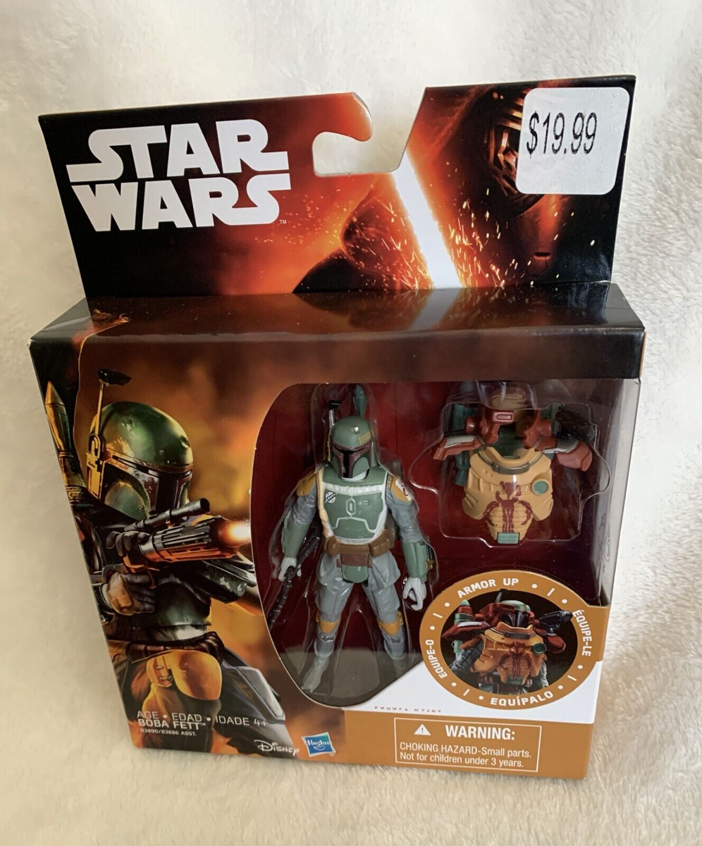 New 2015 Hasbro Star Wars Force Awakens Boba Fett Armor Up Action