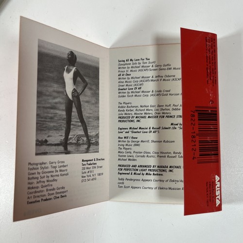 Whitney Houston by Whitney Houston Debut Cassette Tape 1985 Arista Records R&B - Picture 5 of 6